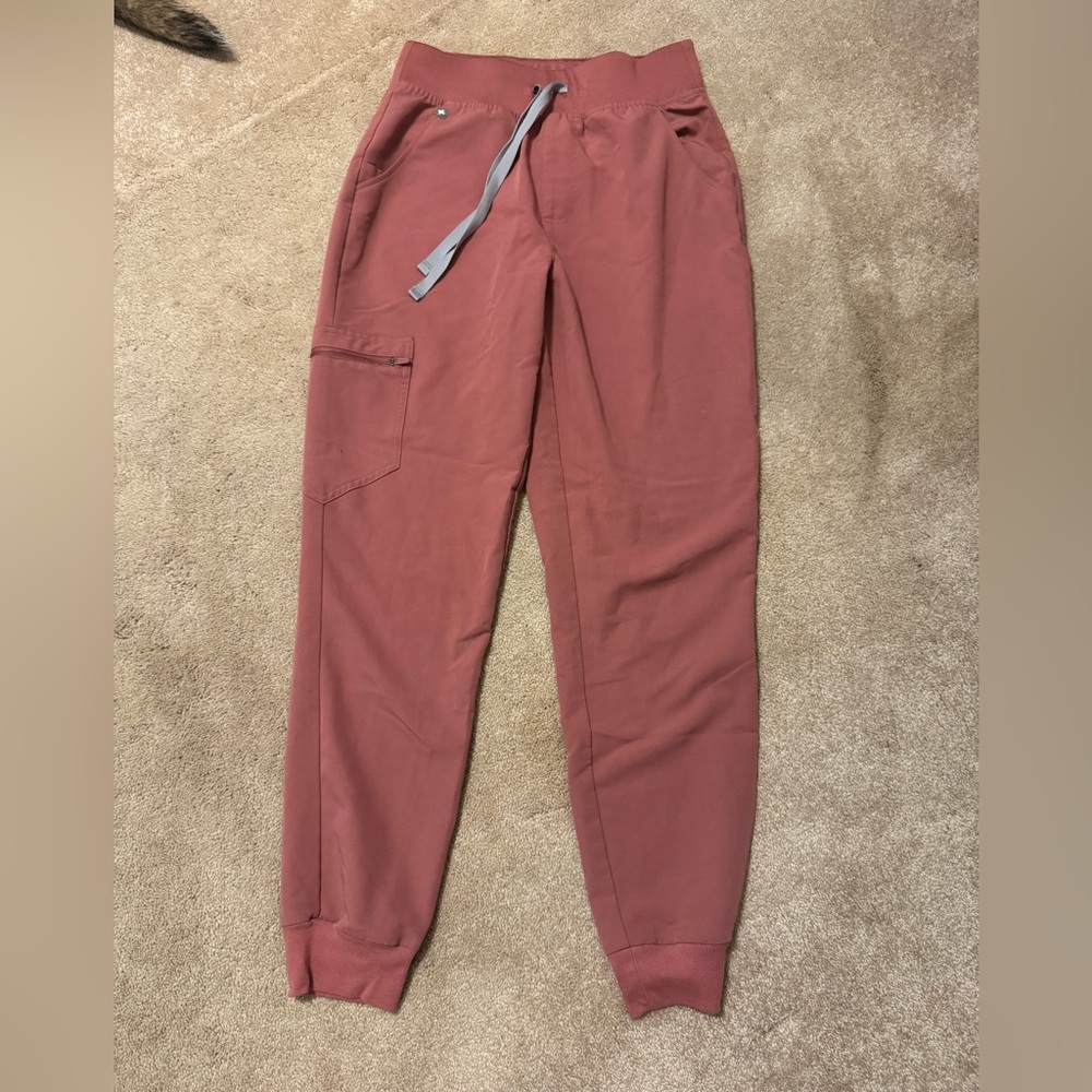 Figs high waisted mauve zamora jogger scrub bottoms
